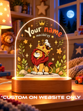 Crowned Lion Personalize LED Night Light