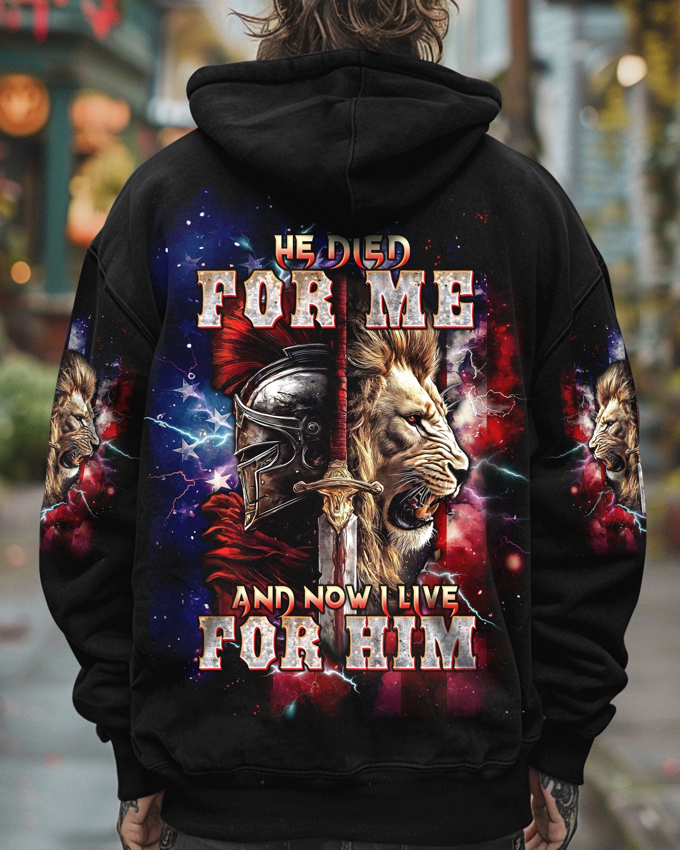 He Died For Me Lion Warrior Men's All Over Print Shirt - Trunx219821