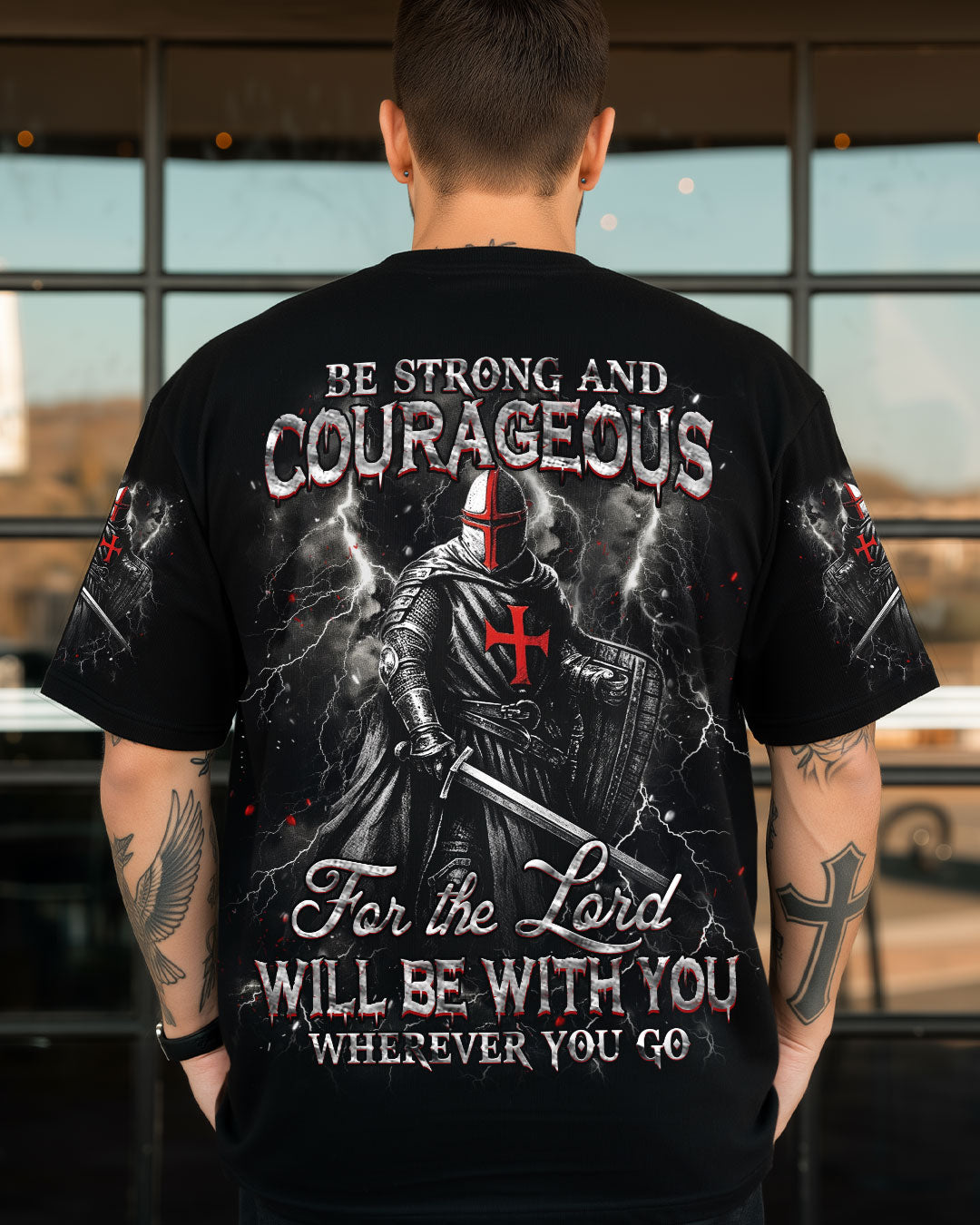 Be Strong And Courageous Men's All Over Print Shirt - Trunx589811