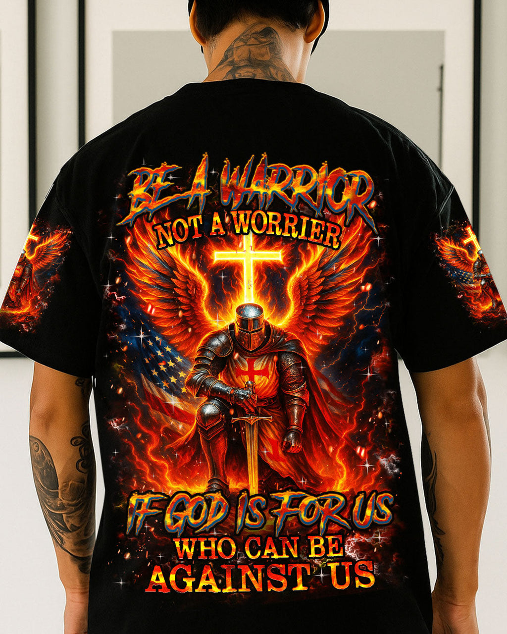 Be A Warrior Not A Worrier Men's All Over Print Shirt - Trunx960262