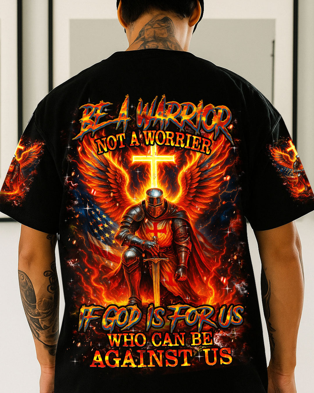 Be A Warrior Not A Worrier Men's All Over Print Shirt - Trunx960262