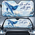 He Will Be With You Whale Car Sun Shade