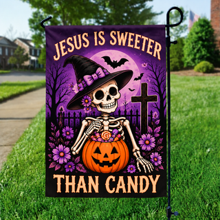 Jesus Is Sweeter Than Candy Garden Flag