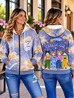 Child of God Four Cats Zip Hoodie