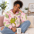 Dancing Frog Floral Waffle Hoodie