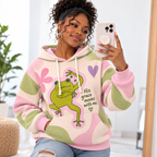 Dancing Frog Floral Waffle Hoodie