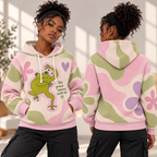 Dancing Frog Floral Waffle Hoodie
