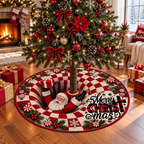 Santa Merry Christmas Illusion Christmas Tree Skirt
