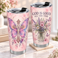 God Is Good All The Time Butterfly Normal Tumbler
