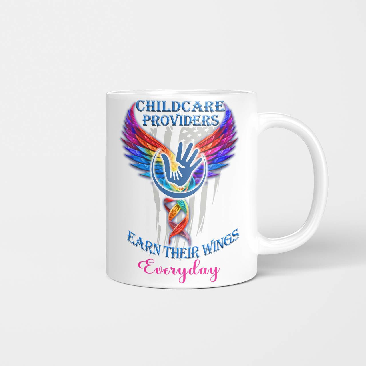 Awesome Childcare Providers Earn their wings everyday-Hoodie-#F091024EARTH16BCHPRZ2