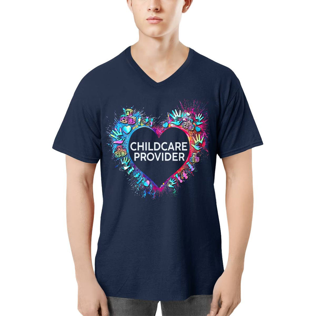 Awesome Childcare Provider Its a work of heart-T-shirt-#F030724WORKOF7FCHPRZ4