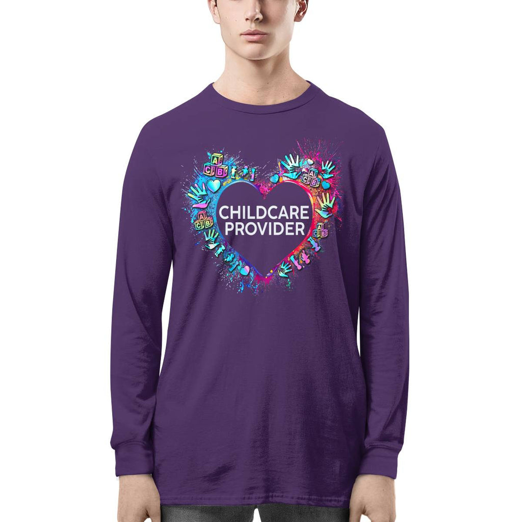 Awesome Childcare Provider Its a work of heart-T-shirt-#F030724WORKOF7FCHPRZ4