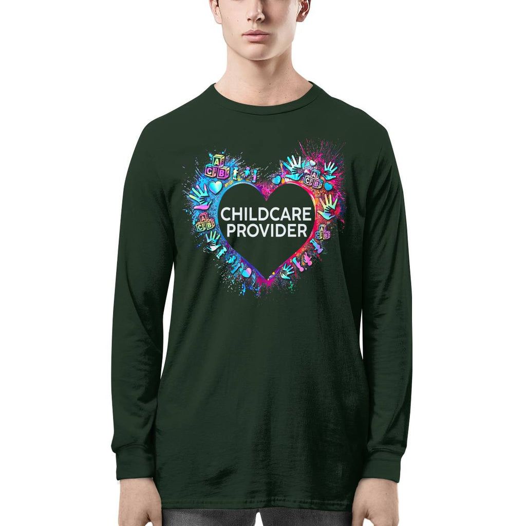 Awesome Childcare Provider Its a work of heart-T-shirt-#F030724WORKOF7FCHPRZ4