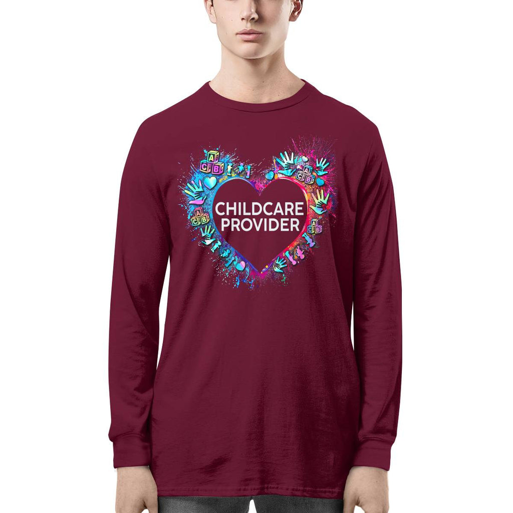 Awesome Childcare Provider Its a work of heart-T-shirt-#F030724WORKOF7FCHPRZ4