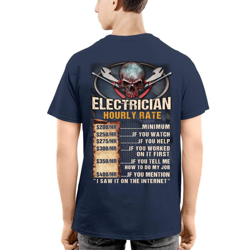 Awesome Electrician Hourly Rate-Hoodie - grunx260804-0060