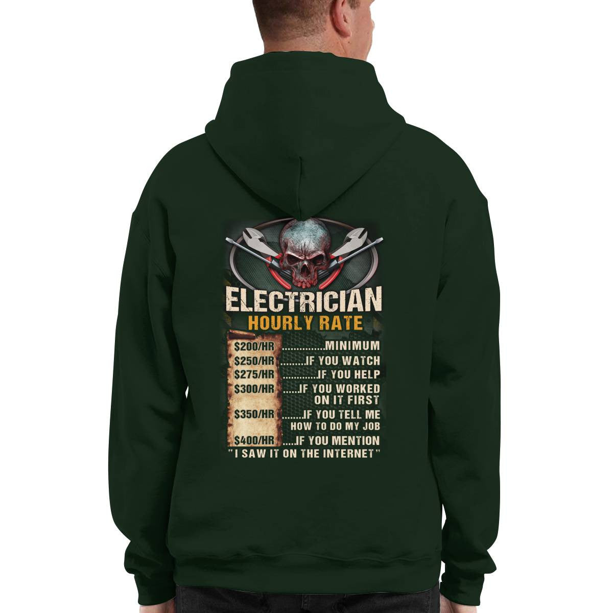 Awesome Electrician Hourly Rate-Hoodie - grunx260804-0060