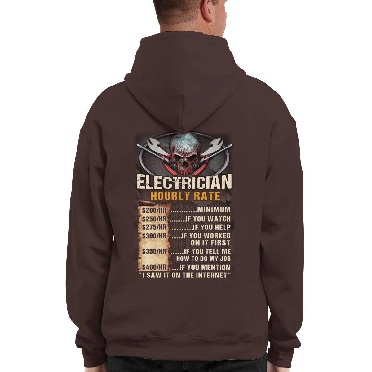 Awesome Electrician Hourly Rate-Hoodie - grunx260804-0060