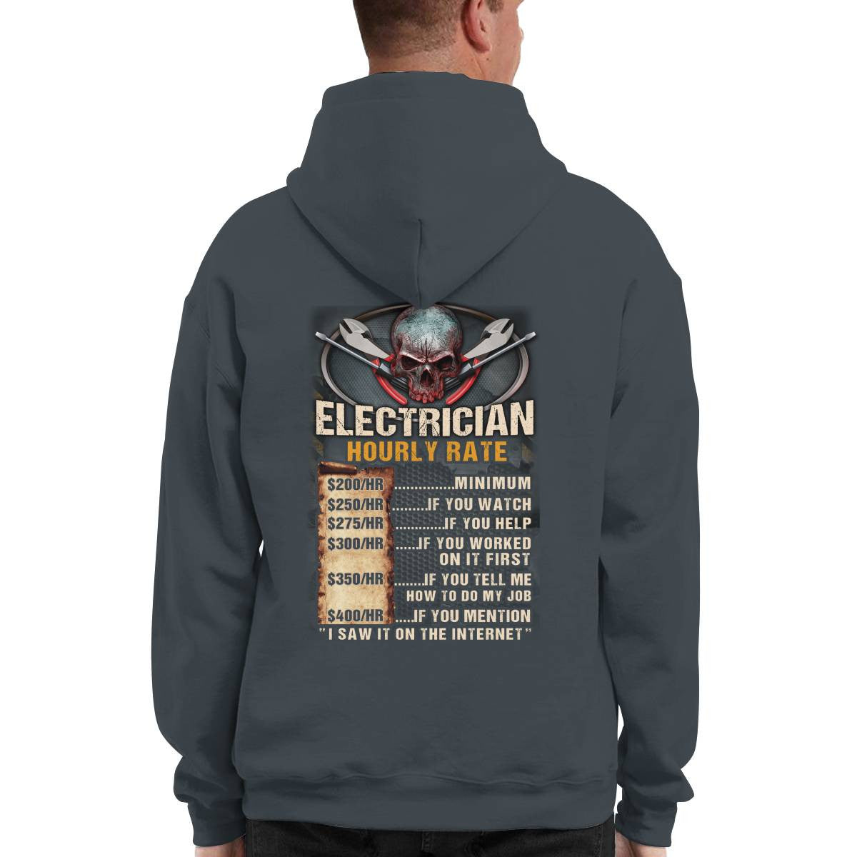 Awesome Electrician Hourly Rate-Hoodie - grunx260804-0060