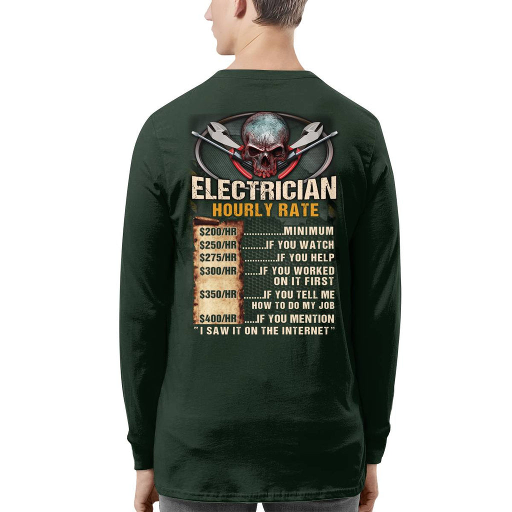 Awesome Electrician Hourly Rate-Hoodie - grunx260804-0060