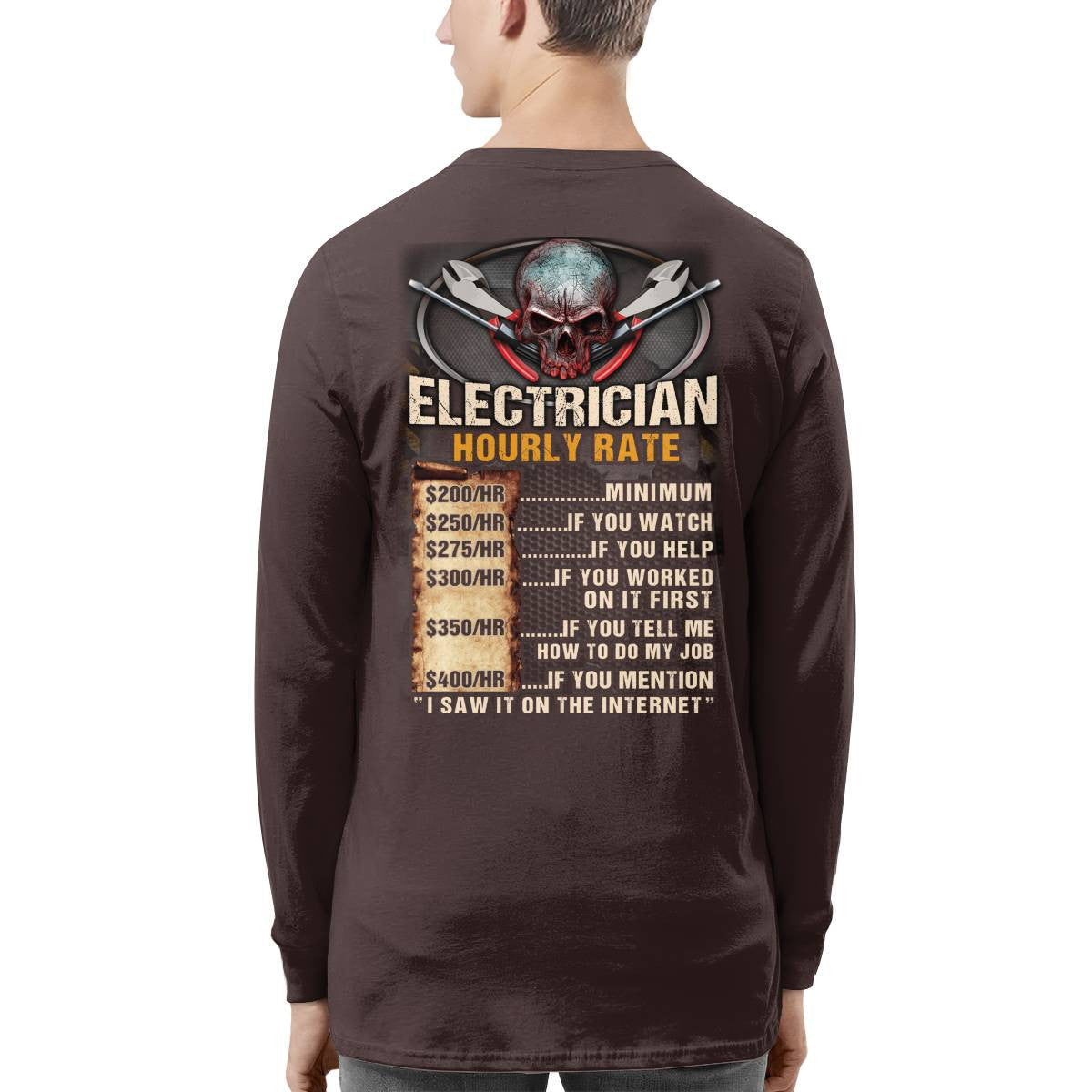Awesome Electrician Hourly Rate-Hoodie - grunx260804-0060