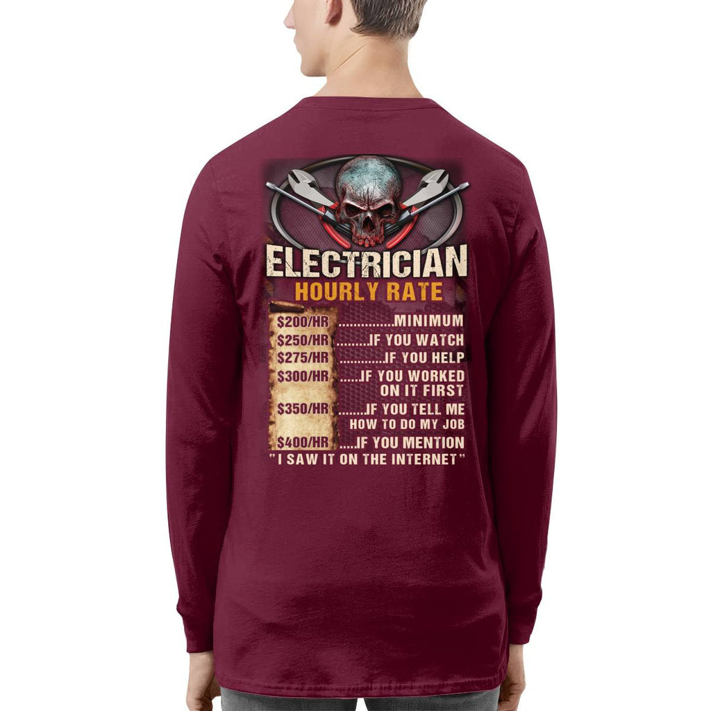 Awesome Electrician Hourly Rate-Hoodie - grunx260804-0060