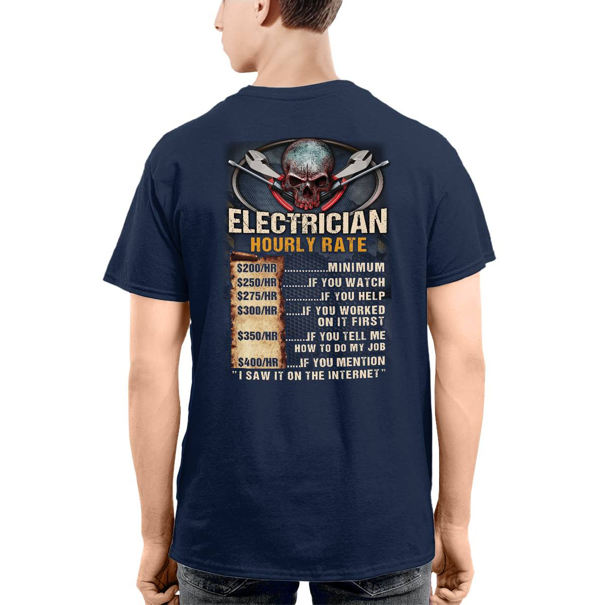 Awesome Electrician Hourly Rate-Hoodie - grunx260804-0060