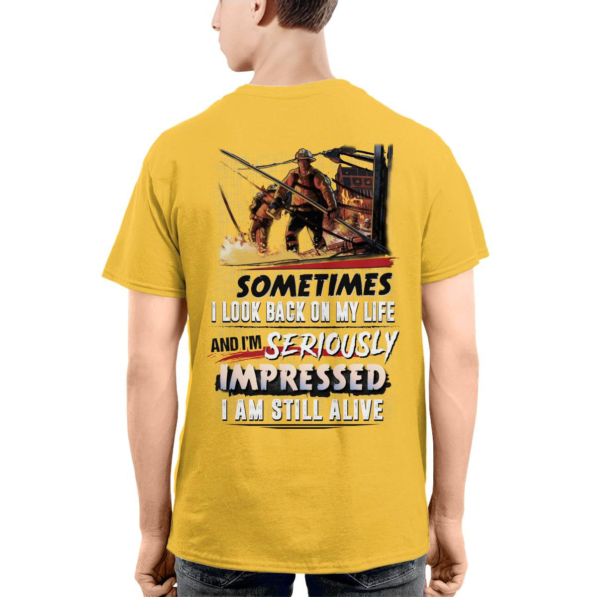 Awesome Firefighter-T-shirt - grunx260804-0150