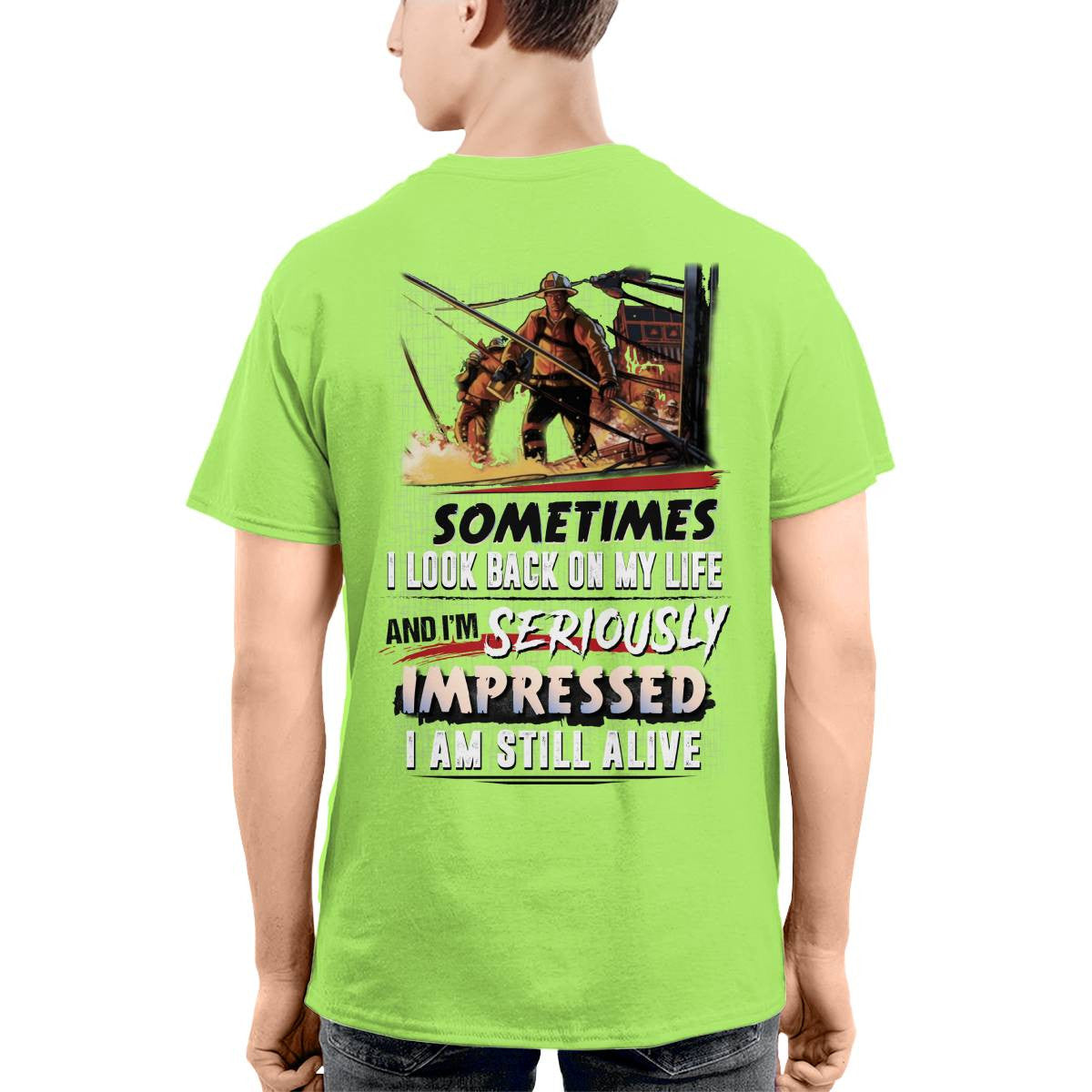 Awesome Firefighter-T-shirt - grunx260804-0150