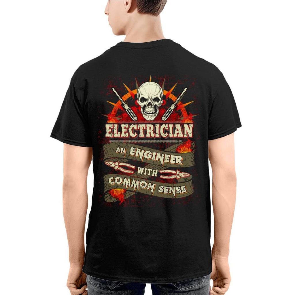 Awesome Electrician an Engineer with common sense-T-shirt - grunx260804-0038