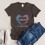 Awesome Caregiver Its a work of heart-T-shirt-#F290624WORKOF7FCAREZ4