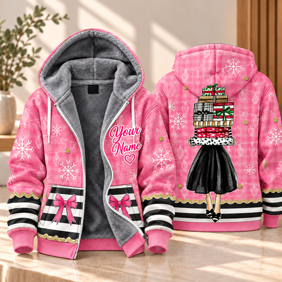 Christmas Gifts Girl Personalized Fleece Jacket