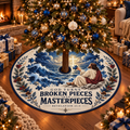 Jesus Broken Pieces Into Masterpieces Christmas Tree Skirt