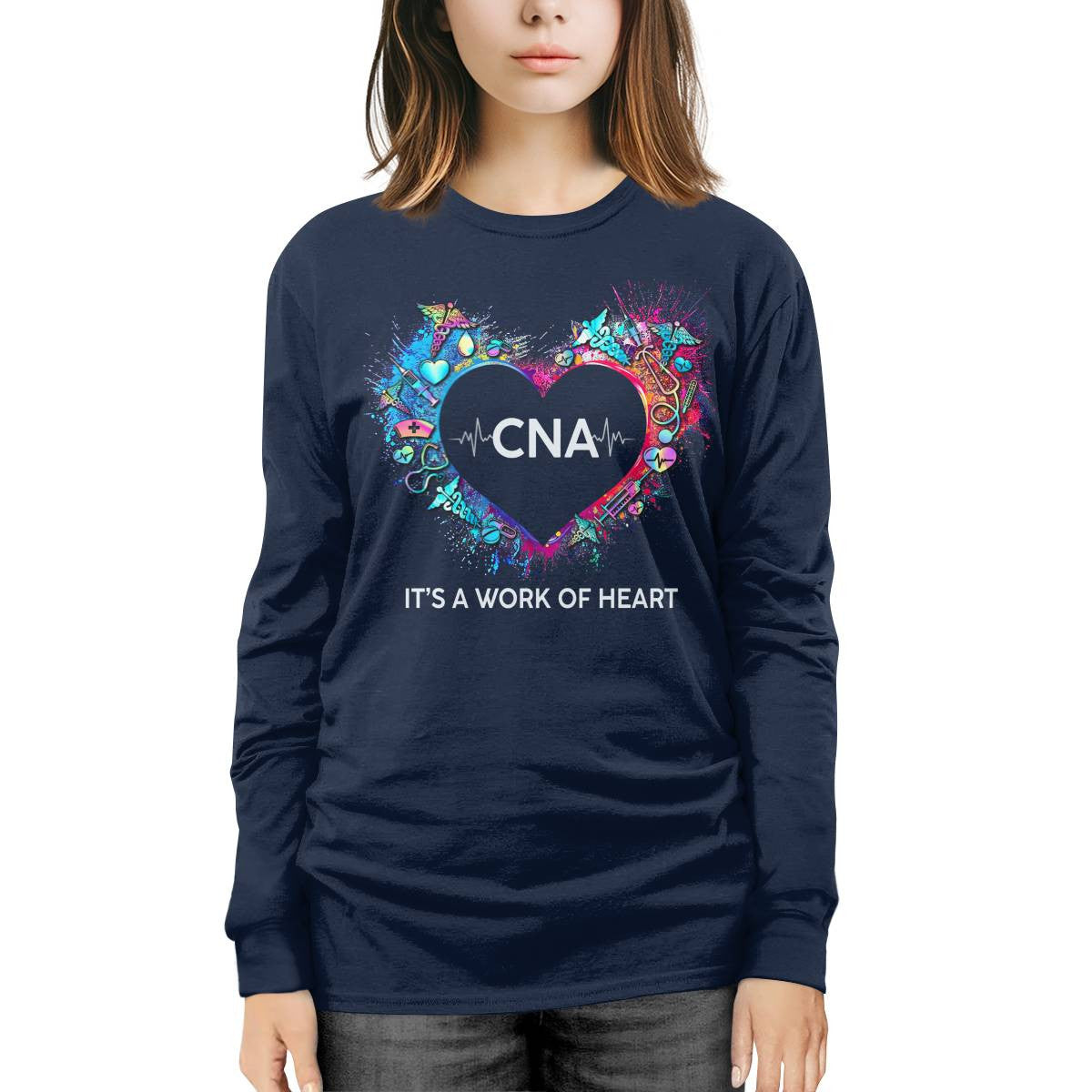 Awesome CNA Its a work of heart-T-shirt-#F290624WORKOF7FCNAZ4