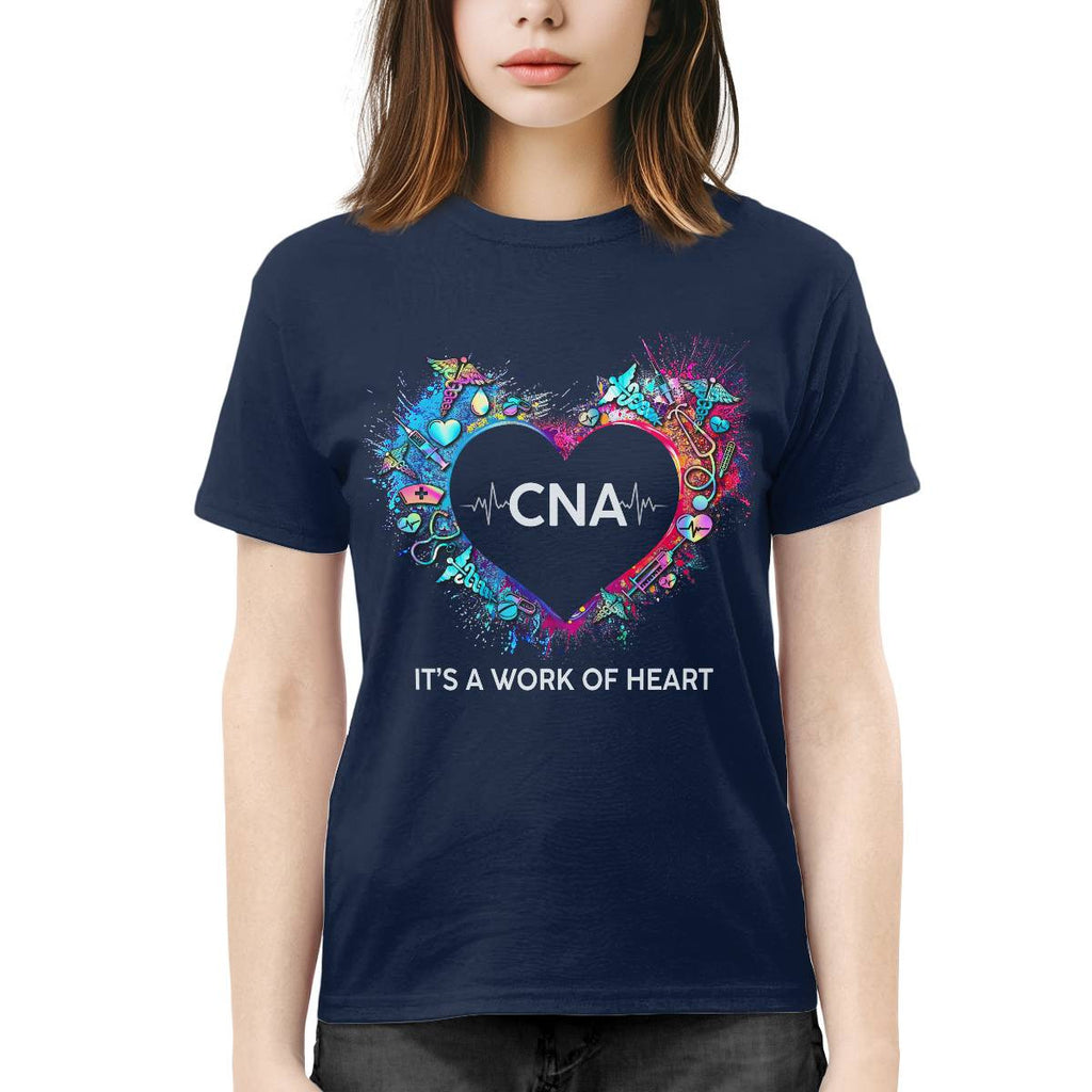 Awesome CNA Its a work of heart-T-shirt-#F290624WORKOF7FCNAZ4