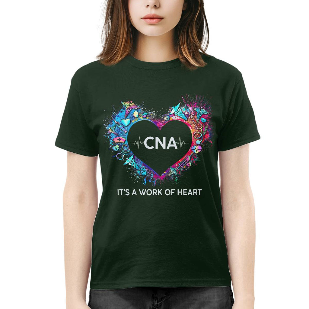 Awesome CNA Its a work of heart-T-shirt-#F290624WORKOF7FCNAZ4