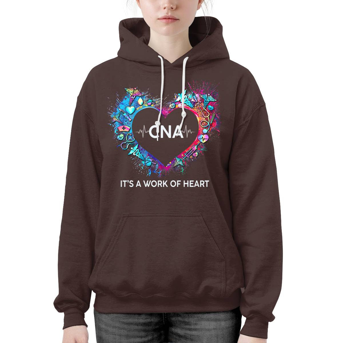 Awesome CNA Its a work of heart-T-shirt-#F290624WORKOF7FCNAZ4