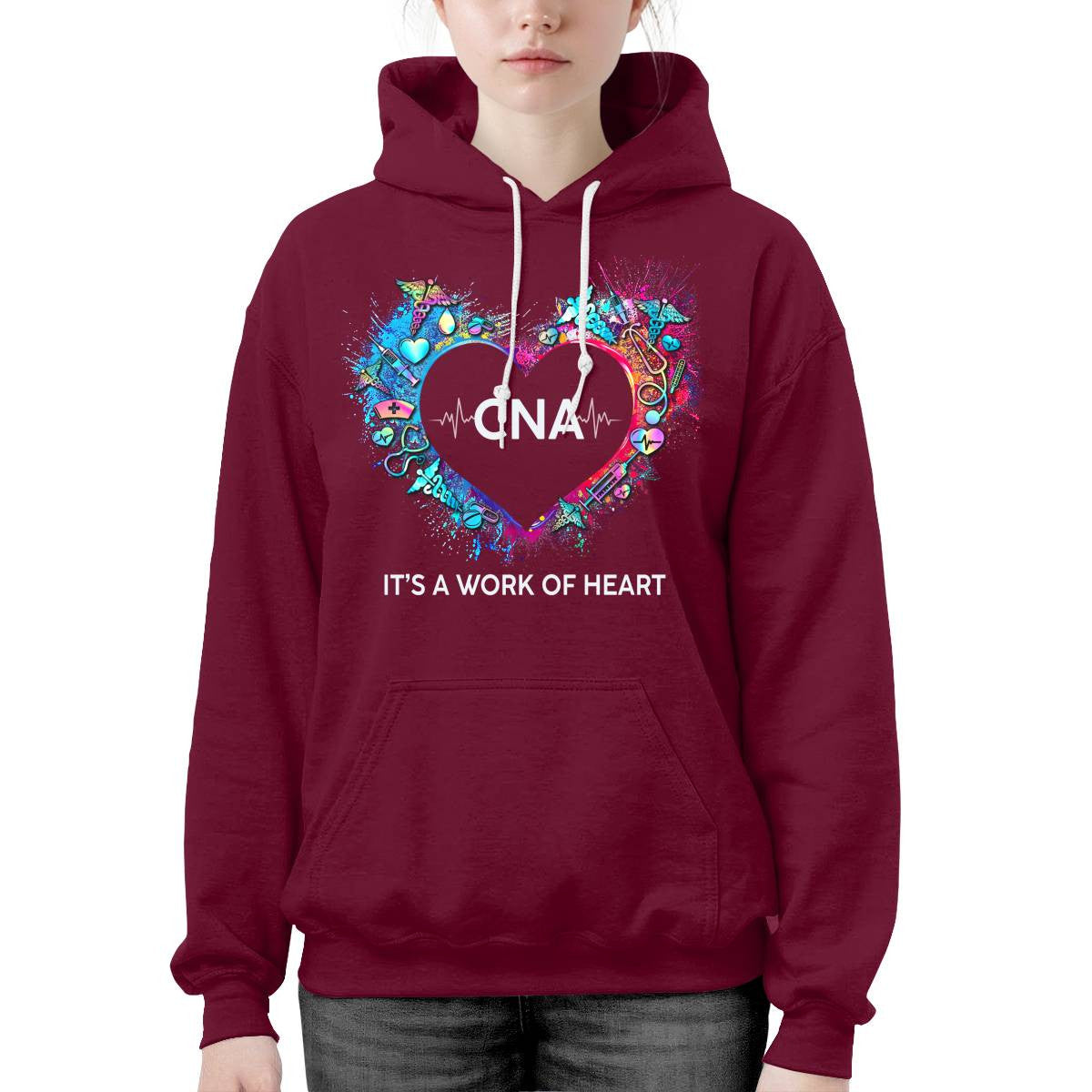 Awesome CNA Its a work of heart-T-shirt-#F290624WORKOF7FCNAZ4