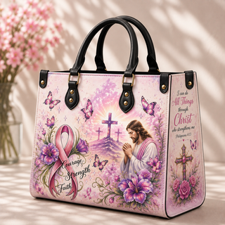 I Can Do All Things Philippians 4:13 PU Leather Handbag