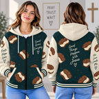 Cookie Ice Cream Sandwich Zip-up Baseball Jacket