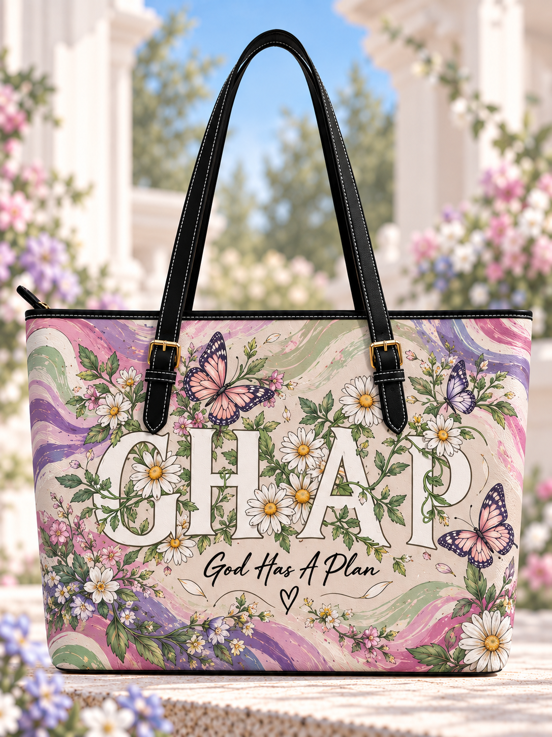 GHAP God Has A Plan Daisy Butterfly Saddle Bag