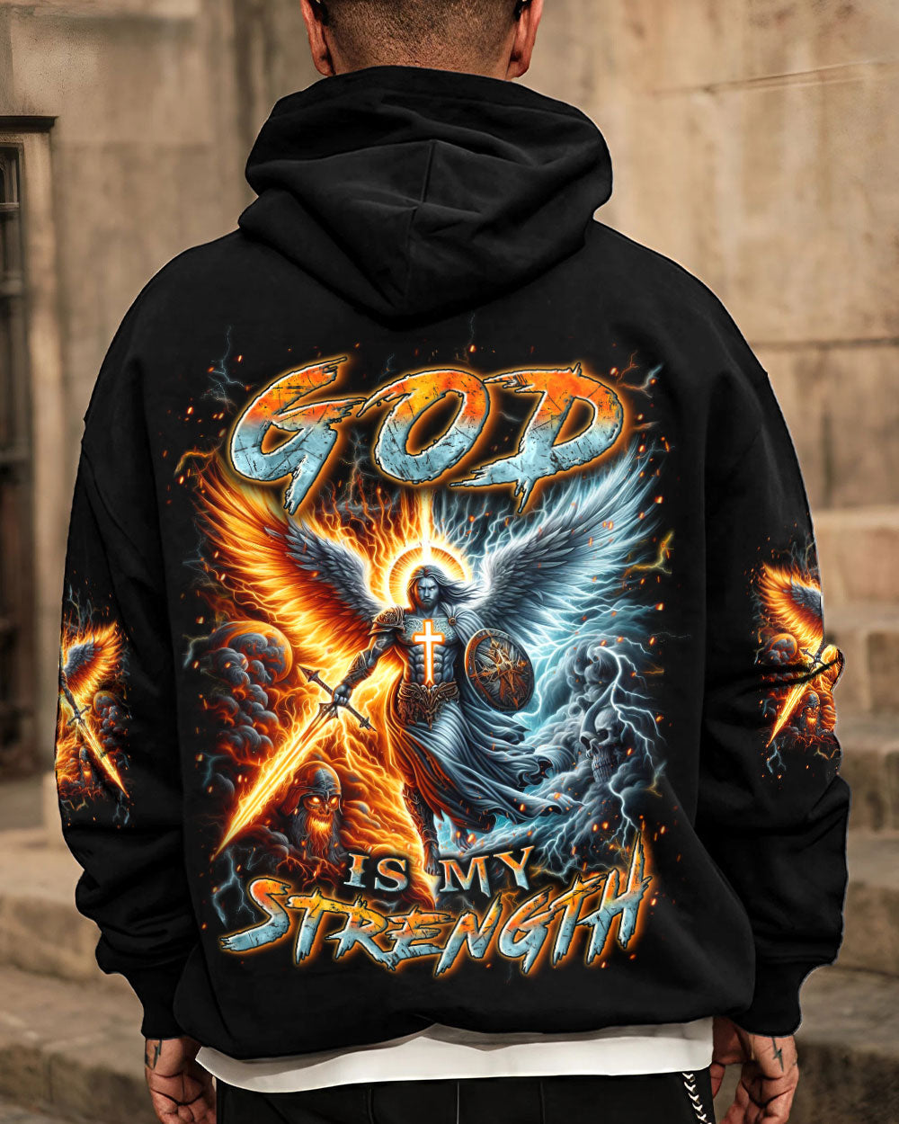 God Is My Strength Men's All Over Print Shirt - Trunx201944