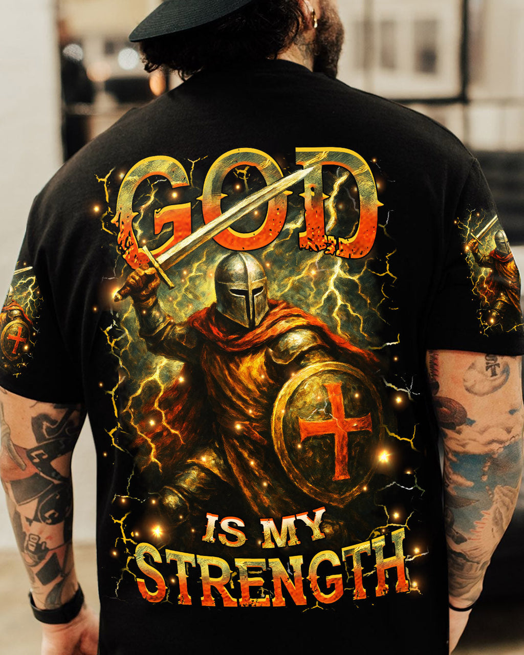 God Is My Strength Men's All Over Print Shirt - Trunx290680