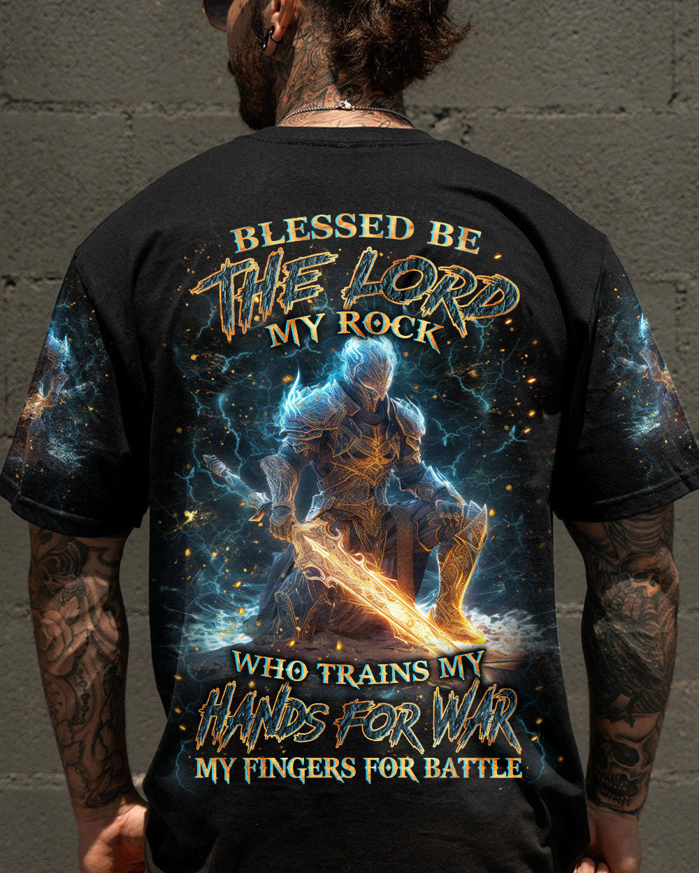 Blessed Be The Lord My Rock Men's All Over Print Shirt - Trunx840218