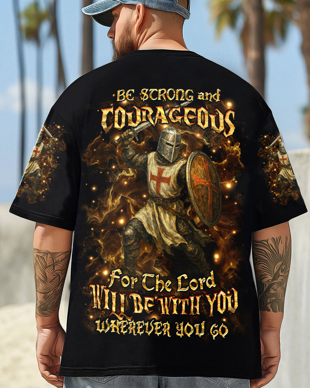 Be Strong And Courageous Men's All Over Print Shirt - Trunx711426