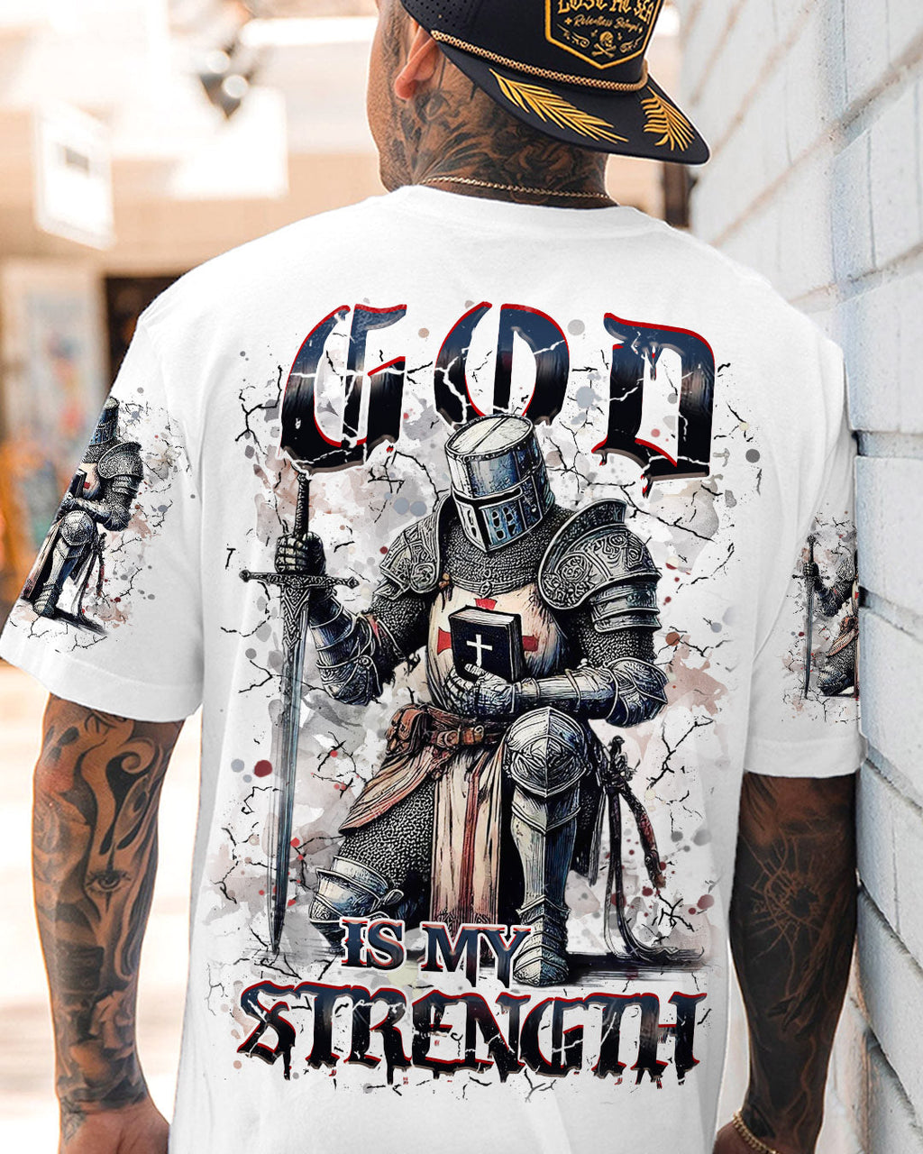 God Is My Strength Warrior Men's All Over Print Shirt - Trunx950060
