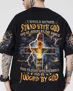I Would Rather Stand With God Lion Men's All Over Print Shirt - Trunx564396