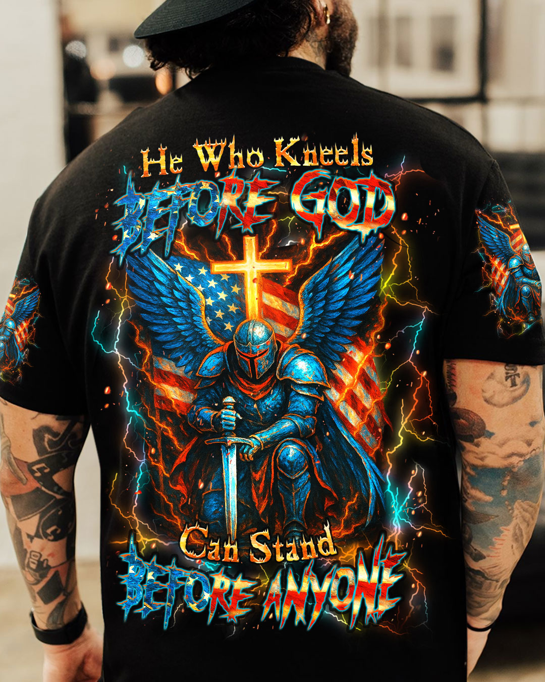 He Who Kneels Before God Warrior Men's All Over Print Shirt - Trunx732161