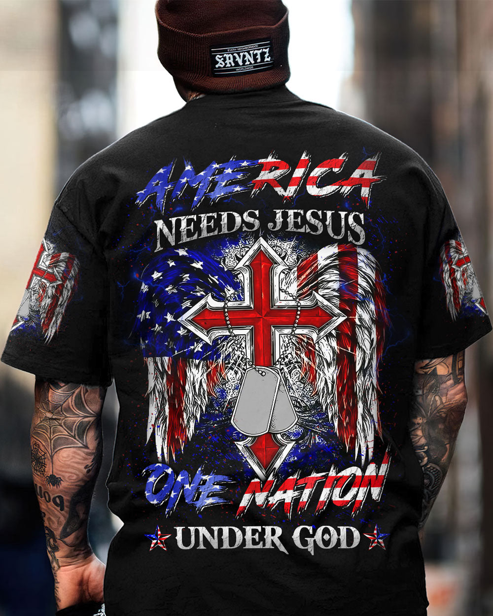 America Needs Jesus Men's All Over Print Shirt - Trunx394111