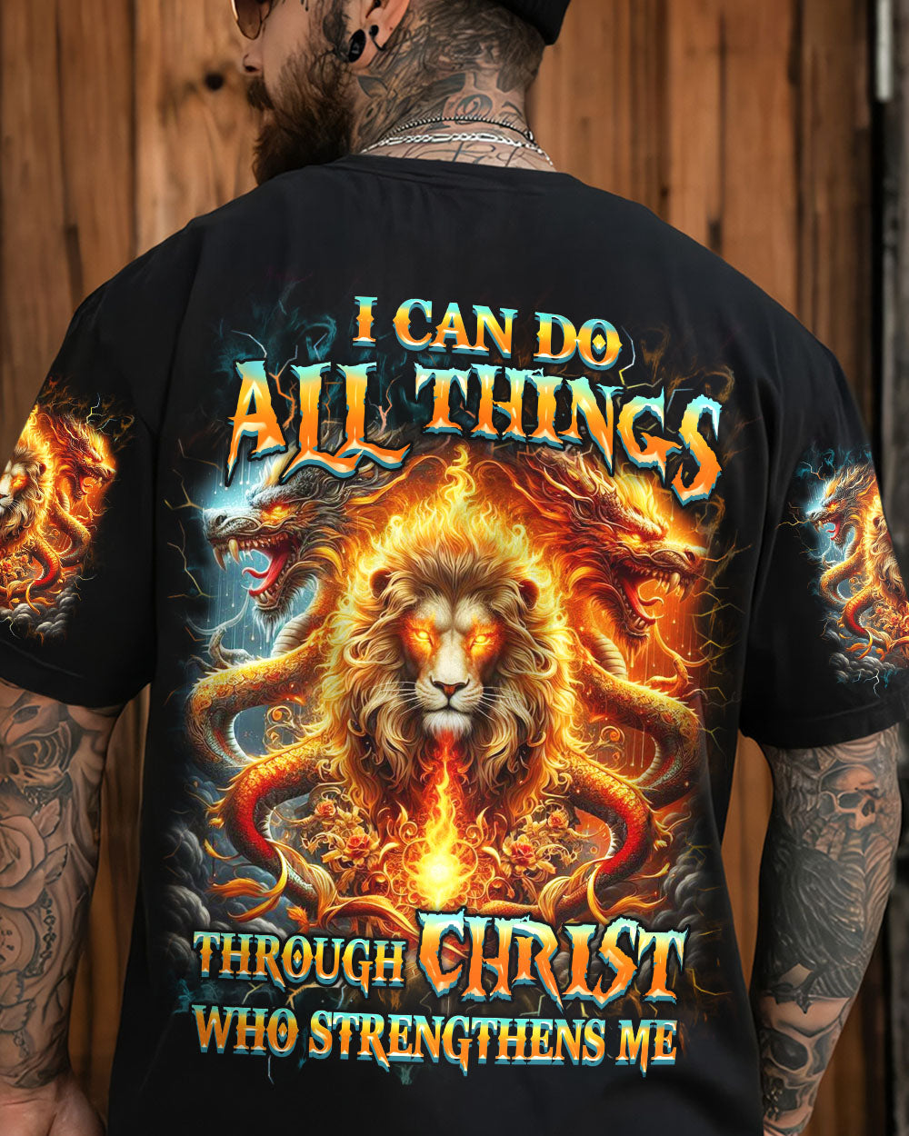 I Can Do All Things Lion Men's All Over Print Shirt - Trunx935003