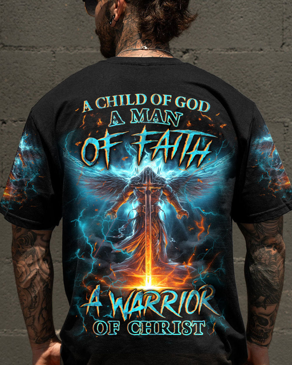 A Child Of God A Man Of Faith Men's All Over Print Shirt - Trunx416476